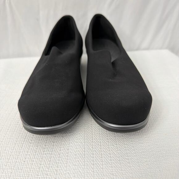 SAS Shoes Womens 10 M Bliss Black Stretch Fabric Upper Wedge Slip On Career - Picture 2 of 11